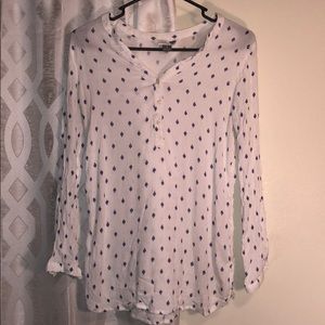 White and Blue Old Navy Long Sleeve